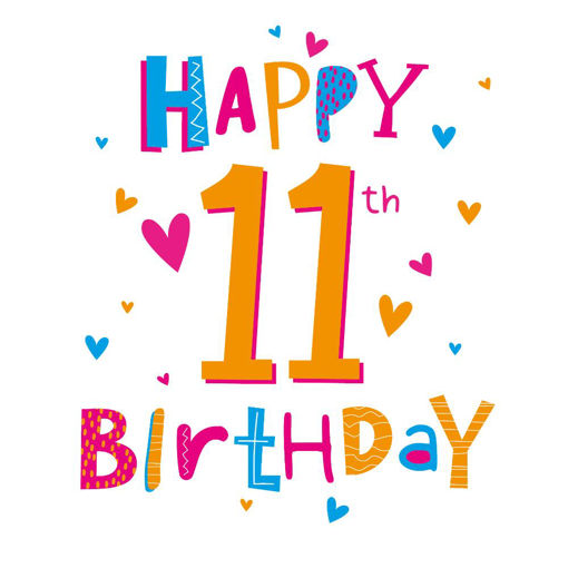 Picture of HAPPY 11TH BIRTHDAY CARD